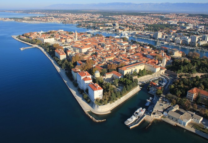 Panoramic view of dreamy Zadar