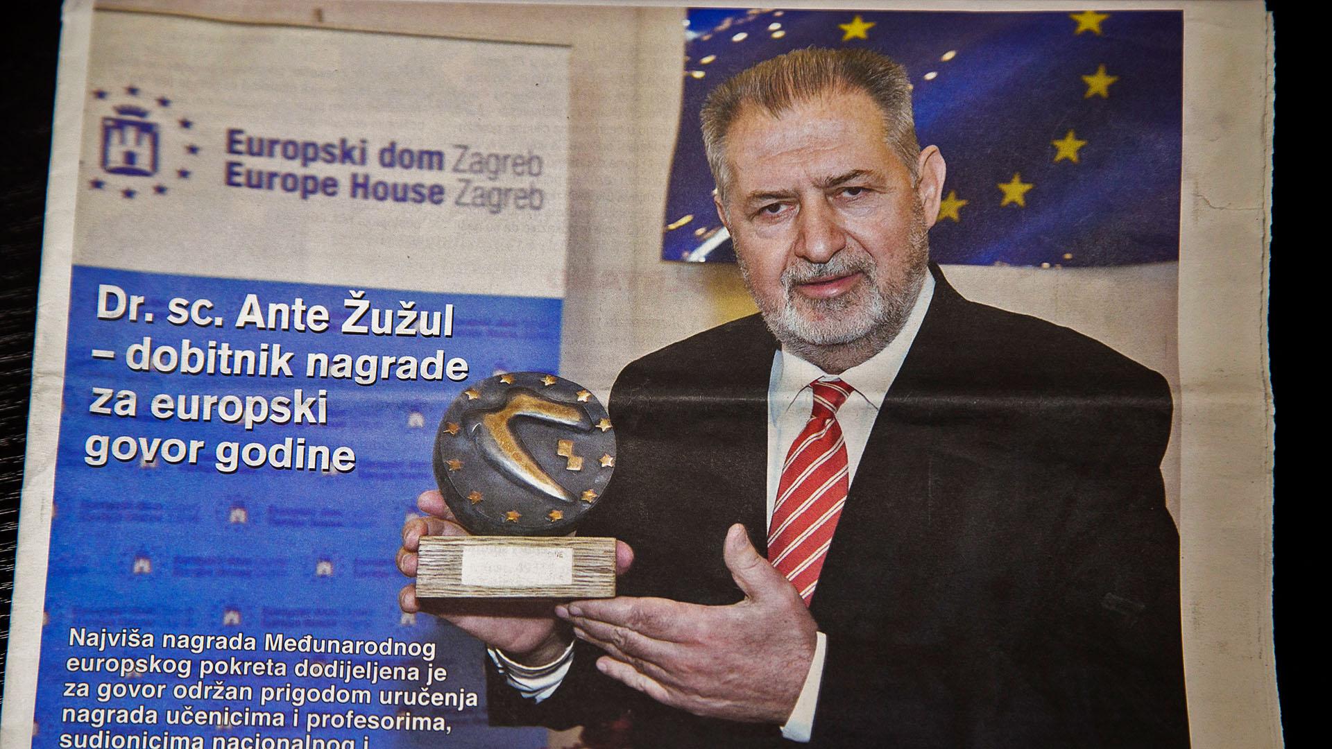 Dr.sc. Ante Žužul - dobitnik nagrade za europski govor godine