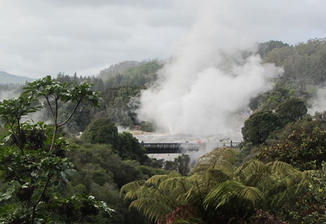Beautiful geysers of New Zealand